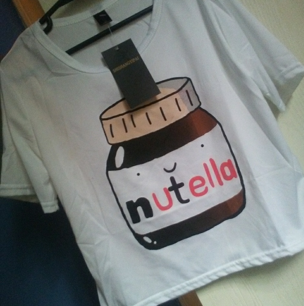 Brand new alien and nutella crop tops